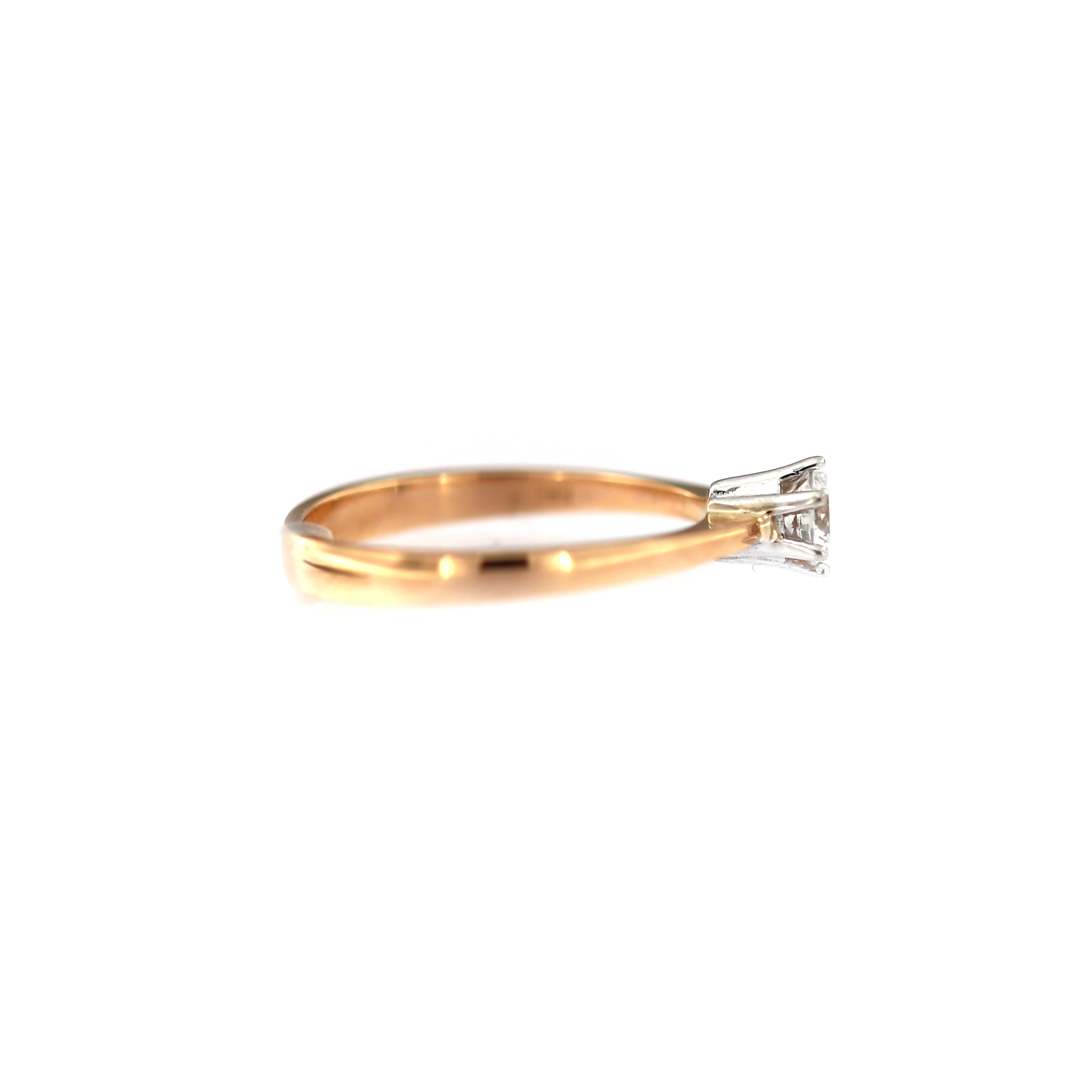 Rose gold engagement ring DRS01-06-24 15.5MM