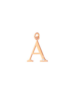 Rose gold diamond initial letter pendant ARBR08-A-01