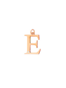 Rose gold diamond initial letter pendant ARBR08-E-01