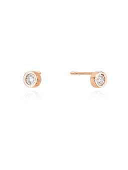 Rose gold diamond earrings BRBR01-05-10