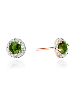 Rose gold emerald earrings BRBR02-02-04