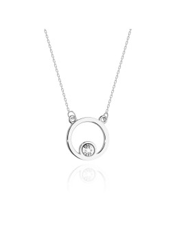 Balto aukso grandinėlė su briliantu CPBR07-06