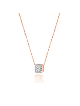 Rose gold diamond pendant necklace CPRR13-01