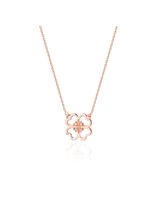 Rose gold diamond pendant necklace CPRR14-01