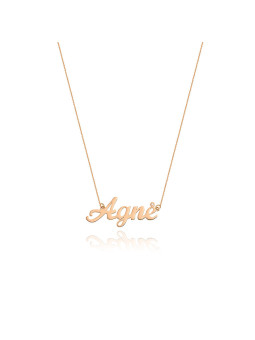 Rose gold diamond pendant necklace CPRR15-AGNE