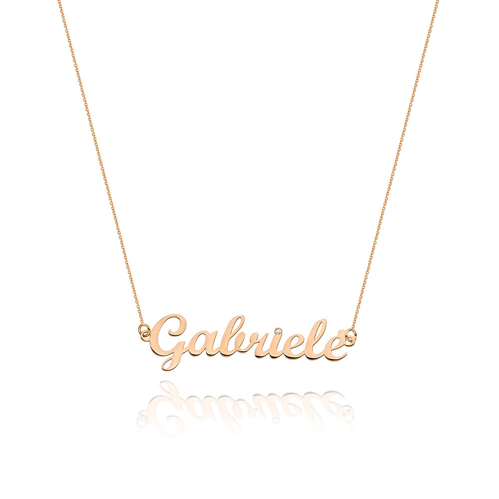 Rose gold diamond pendant necklace CPRR15-GAB