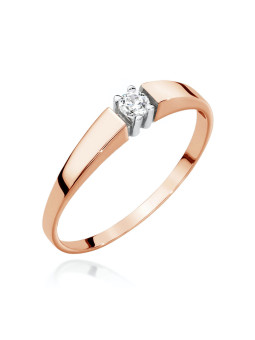 Rose gold ring with diamond DRBR01-48