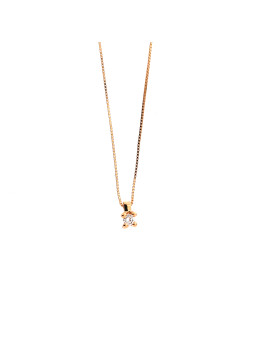 Rose gold diamond pendant necklace CPRR01-03