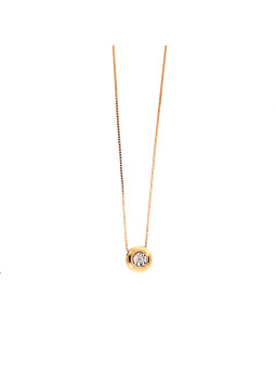 Rose gold diamond pendant necklace CPRR03-04