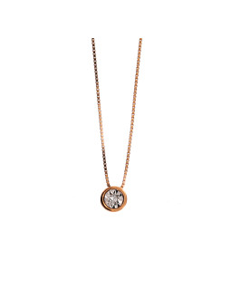 Rose gold diamond pendant necklace CPRR03-05