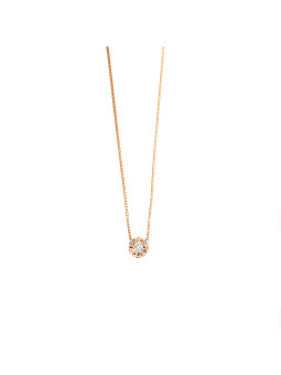 Rose gold diamond pendant necklace CPRR04-04