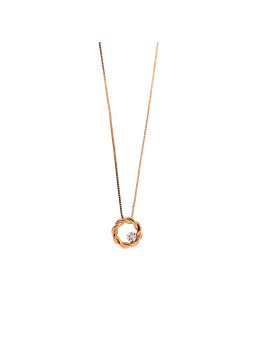 Rose gold diamond pendant necklace CPRR05-03