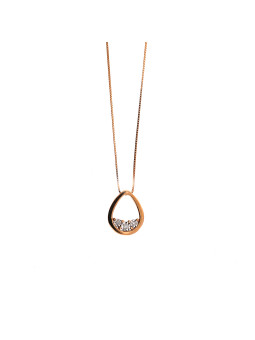 Rose gold diamond pendant necklace CPRR05-05