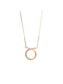 Rose gold diamond pendant necklace CPRR05-07