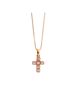 Rose gold diamond pendant necklace CPRR07-02