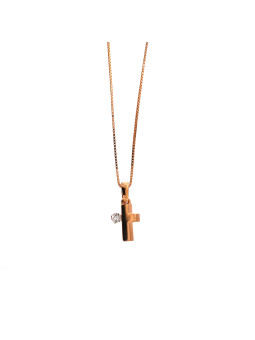 Rose gold diamond pendant necklace CPRR07-05