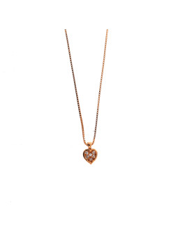 Rose gold diamond pendant necklace CPRR09-01