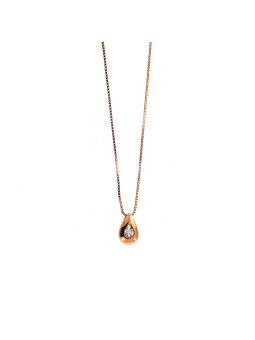 Rose gold diamond pendant necklace CPRR10-02