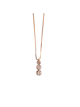 Rose gold diamond pendant necklace CPRR10-03