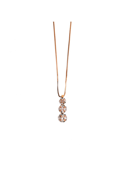 Rose gold diamond pendant necklace CPRR10-03