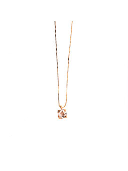 Rose gold morganite pendant necklace CPRR11-M-03
