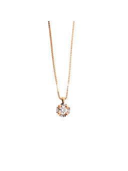 Rose gold diamond pendant necklace CPRR12-02