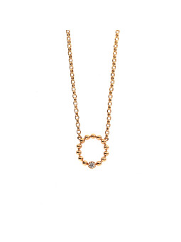 Rose gold diamond pendant necklace CPRR05-10