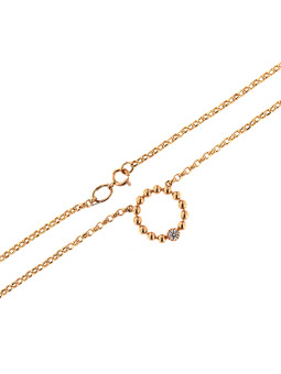 Rose gold diamond pendant necklace CPRR05-10
