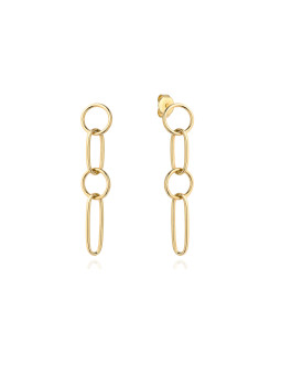 Geltono aukso kabantys auskarai BGV11-07-02