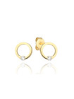 Yellow gold stud zirconia earrings BGV12-01-03 