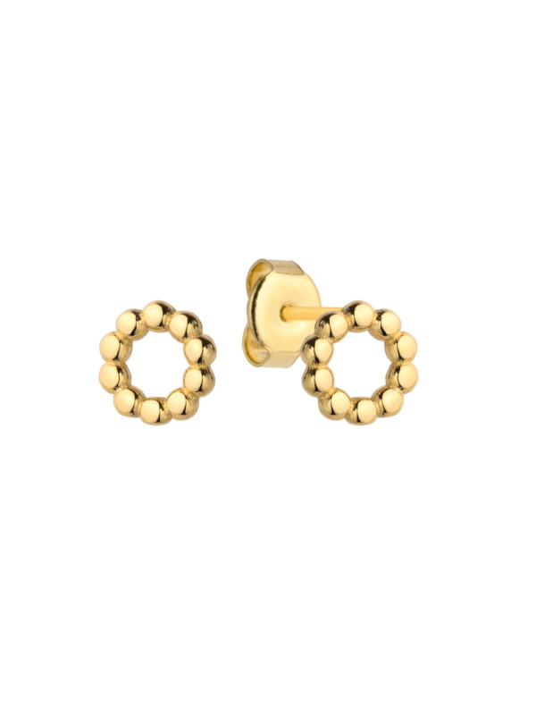 Yellow gold stud earrings BGV12-02-05