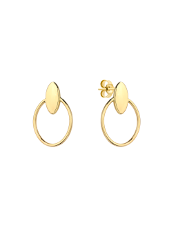 Yellow gold stud earrings BGV12-02-07