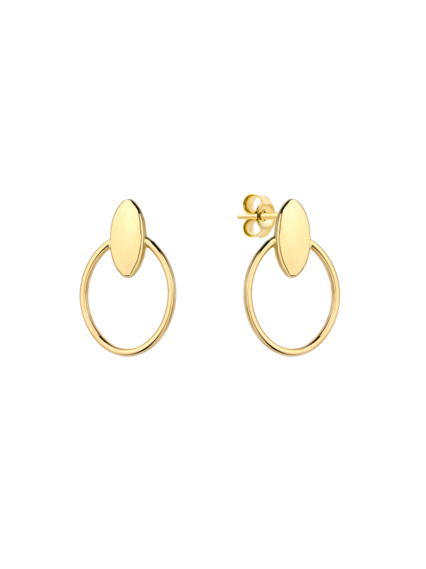 Yellow gold stud earrings BGV12-02-07