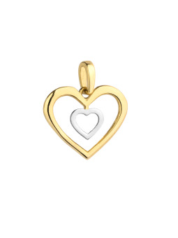 Yellow gold heart pendant AGS01-49
