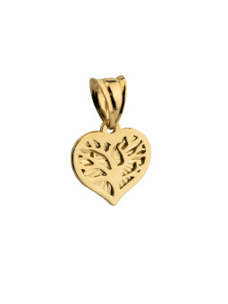 Yellow gold heart pendant AGS01-52
