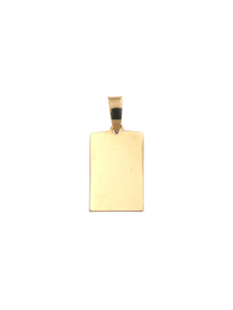 Yellow gold tag pendant AGPL01-03