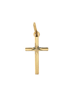 Yellow gold cross pendant AGK01-34