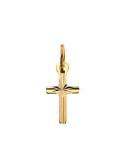 Yellow gold cross pendant AGK01-35
