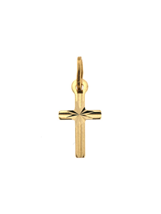 Yellow gold cross pendant AGK01-35