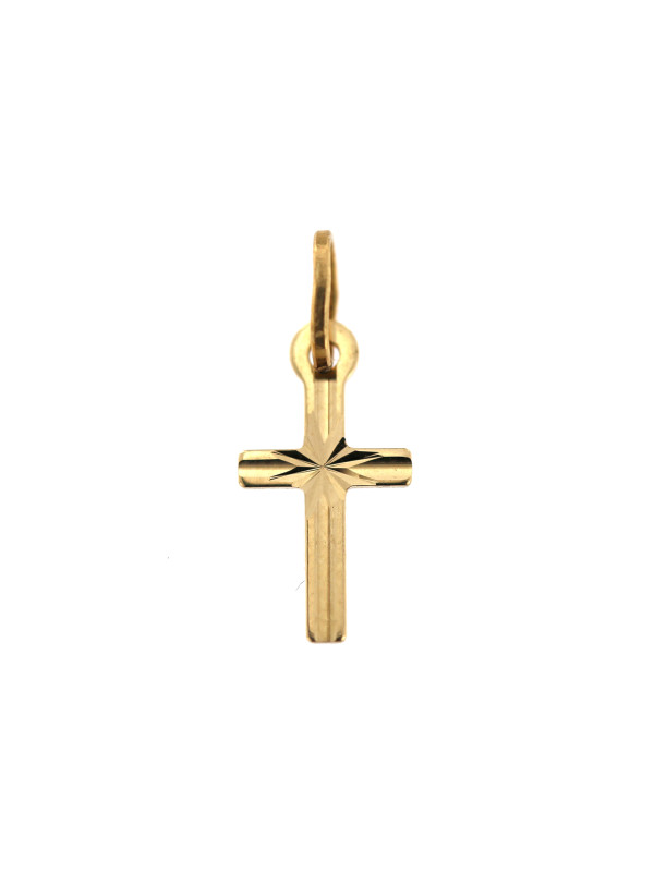 Yellow gold cross pendant AGK01-35