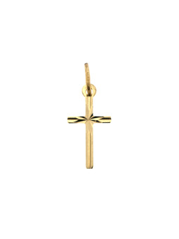 Yellow gold cross pendant AGK01-36