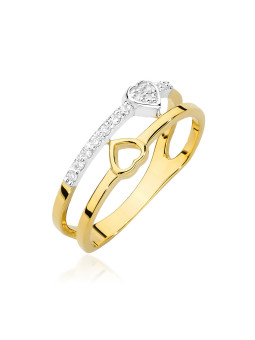 Gold ring with diamonds BC017