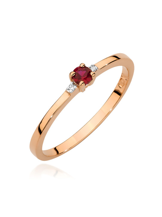 Gold ring with ruby BC023