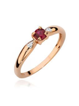 Gold ring with ruby BC025