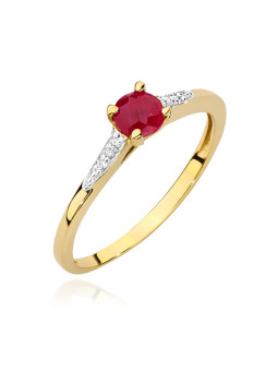 Gold ring with ruby BC026