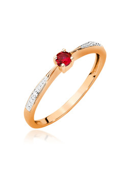 Gold ring with ruby BC027