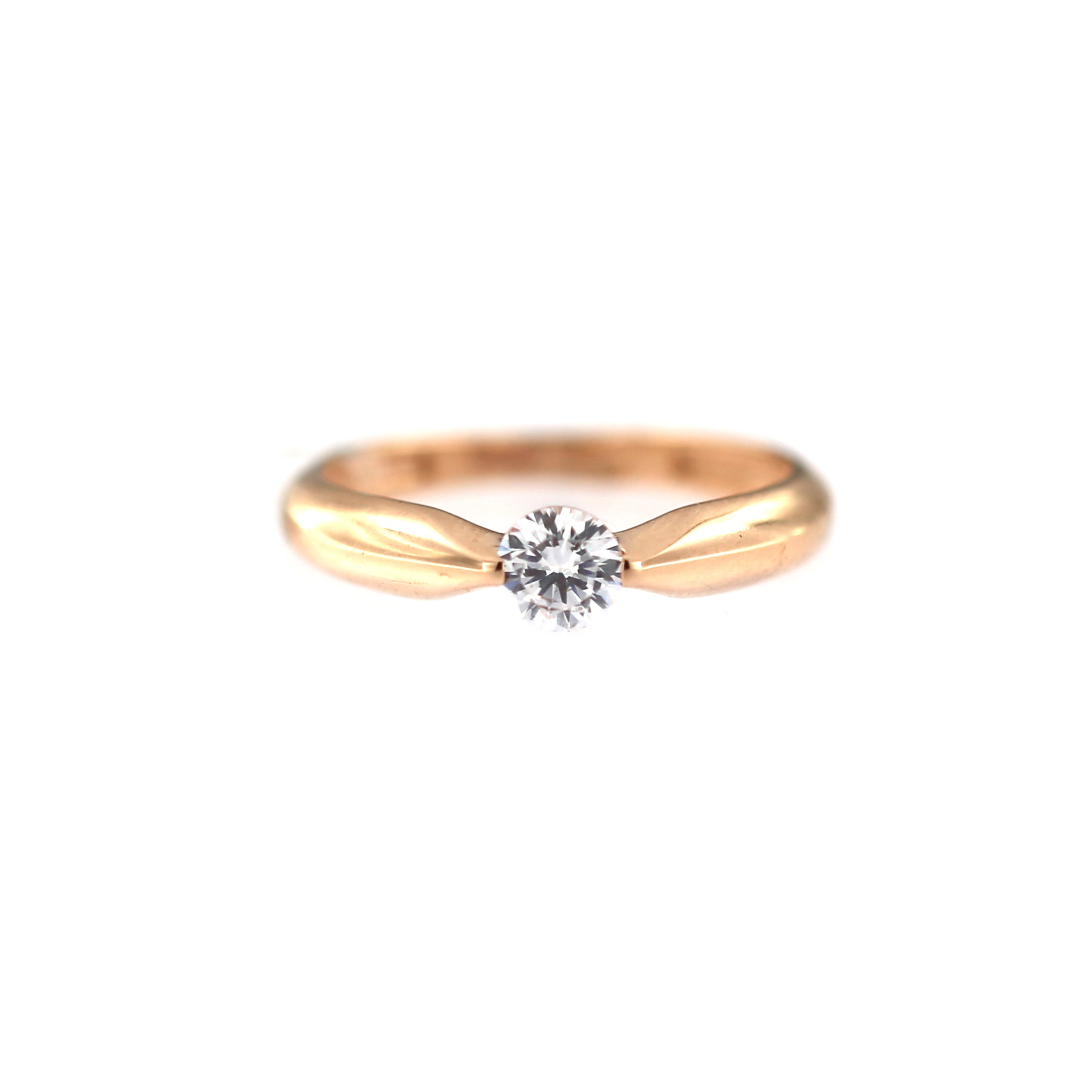 Rose gold engagement ring DRS01-16-04 16MM