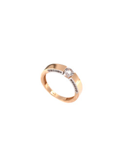 Rose gold engagement ring DRS01-16-24 16.5MM