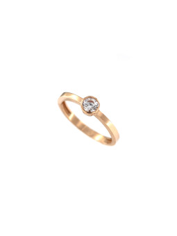 Rose gold engagement ring DRS01-17-24 16MM