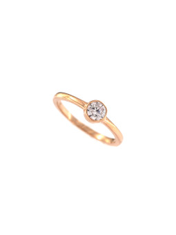 Rose gold engagement ring DRS01-17-25 16MM